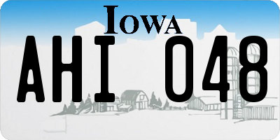 IA license plate AHI048