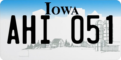 IA license plate AHI051