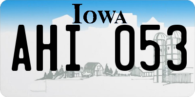 IA license plate AHI053