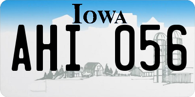 IA license plate AHI056