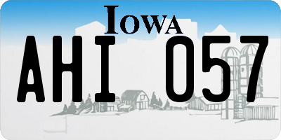 IA license plate AHI057