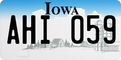 IA license plate AHI059