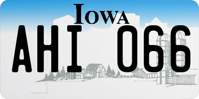 IA license plate AHI066