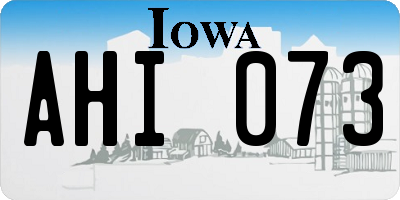 IA license plate AHI073