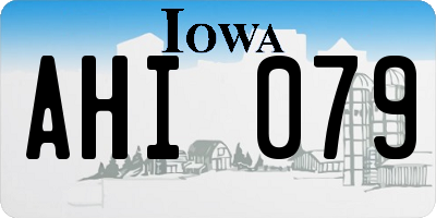 IA license plate AHI079