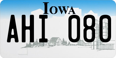 IA license plate AHI080