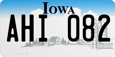 IA license plate AHI082