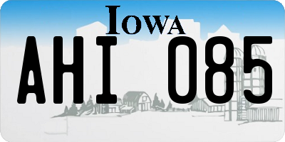 IA license plate AHI085