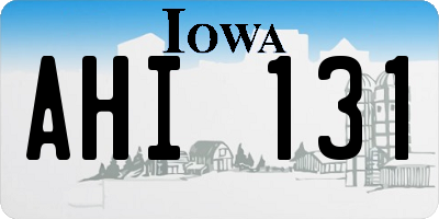IA license plate AHI131