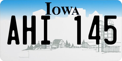 IA license plate AHI145