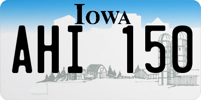 IA license plate AHI150