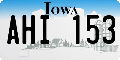 IA license plate AHI153