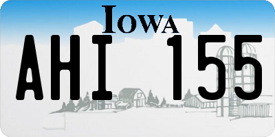 IA license plate AHI155