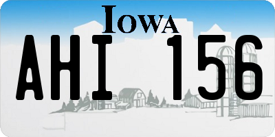 IA license plate AHI156