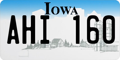 IA license plate AHI160