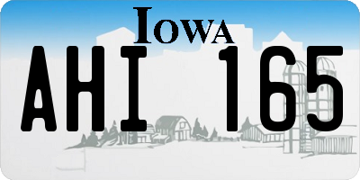 IA license plate AHI165