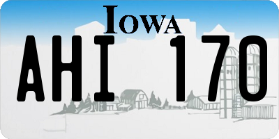 IA license plate AHI170