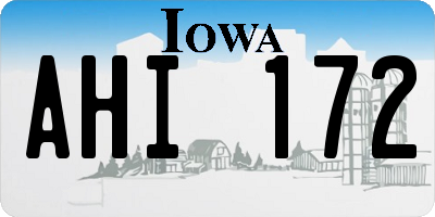 IA license plate AHI172