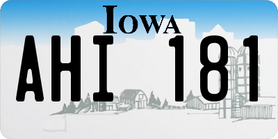 IA license plate AHI181