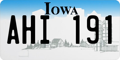 IA license plate AHI191