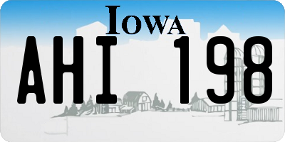 IA license plate AHI198