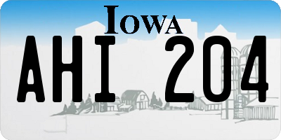 IA license plate AHI204