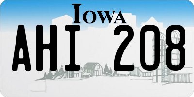 IA license plate AHI208