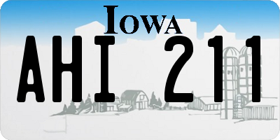 IA license plate AHI211
