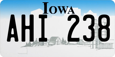 IA license plate AHI238