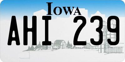 IA license plate AHI239