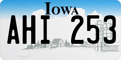 IA license plate AHI253