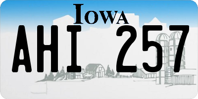 IA license plate AHI257