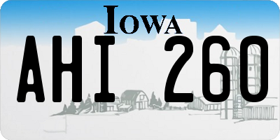 IA license plate AHI260