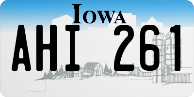 IA license plate AHI261