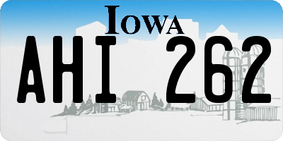 IA license plate AHI262