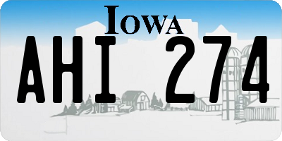 IA license plate AHI274