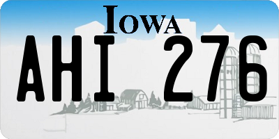 IA license plate AHI276