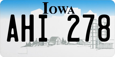 IA license plate AHI278