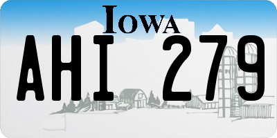 IA license plate AHI279