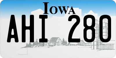 IA license plate AHI280