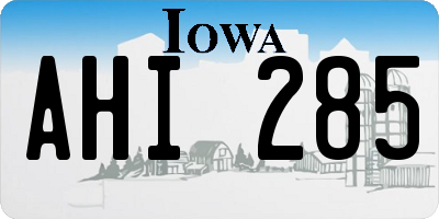 IA license plate AHI285
