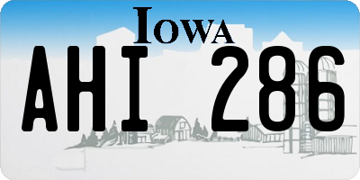 IA license plate AHI286