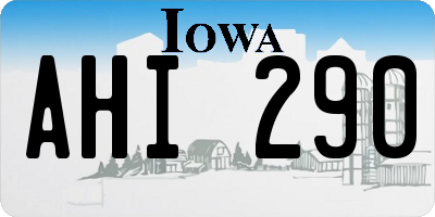 IA license plate AHI290