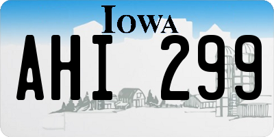 IA license plate AHI299