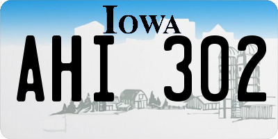 IA license plate AHI302