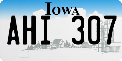 IA license plate AHI307