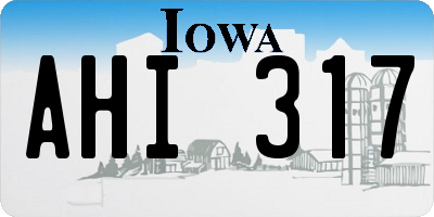 IA license plate AHI317