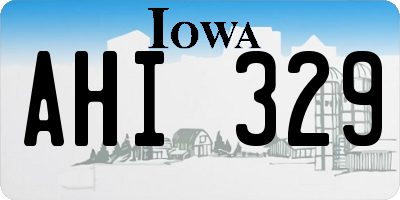 IA license plate AHI329