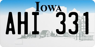 IA license plate AHI331