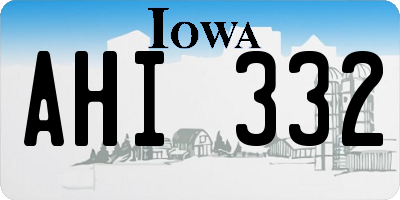 IA license plate AHI332